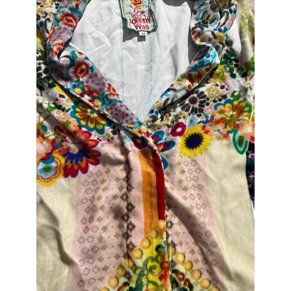 JOHNNY WAS Angie Silk Blend Velvet Tunic Dress Sz M Boho - Picture 16 of 16